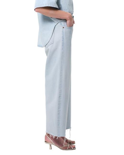 Agolde Blue Low Curve Frayed Jeans