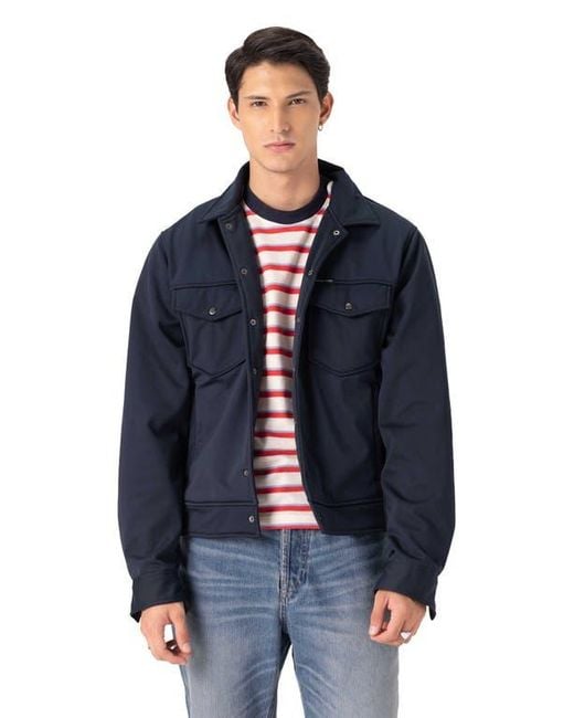 Members Only Green Soft Shell Shirt Jacket for men