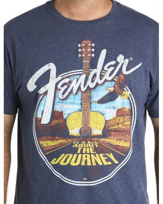 True Nation by DXL Blue Big & Tall Fender The Journey Graphic Tee for men