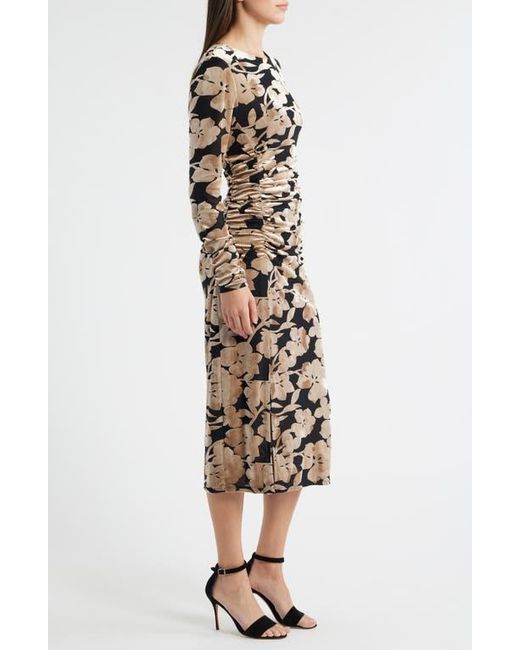 sam edelman boho paisley long sleeve maxi dress Sam Edelman Boho Paisley Long Sleeve Maxi Dress in Brown