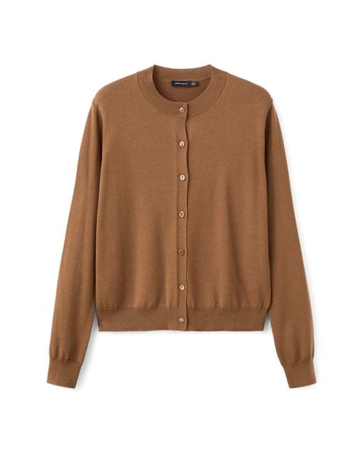 Mango Brown Wool & Cotton Cardigan