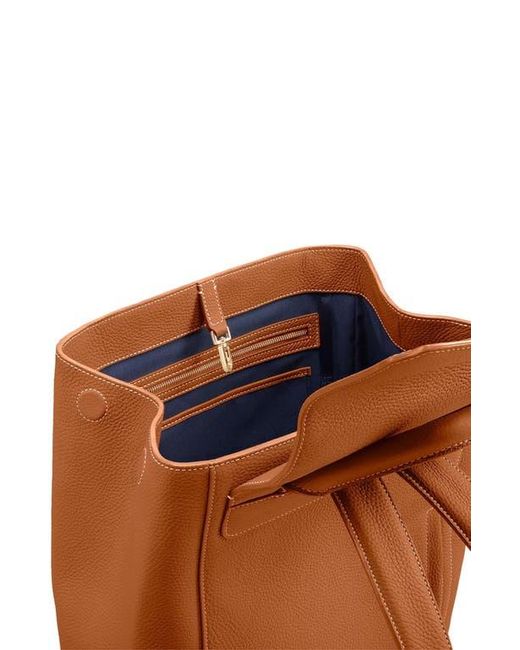 Maison De Sabre Brown Large Leather Soft Backpack