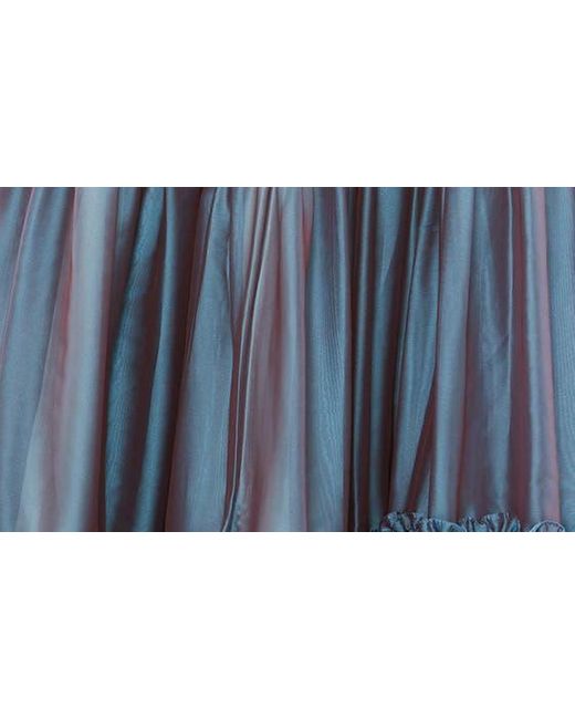 Mac Duggal Blue Ruffled One-shoulder Gown