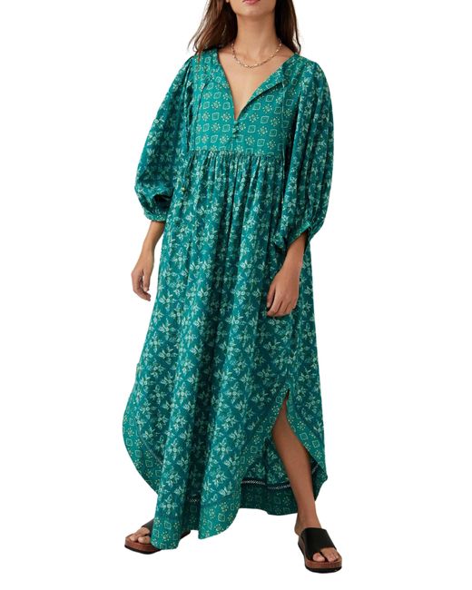 Free People Hazy Maisy Floral Maxi Dress in Green | Lyst