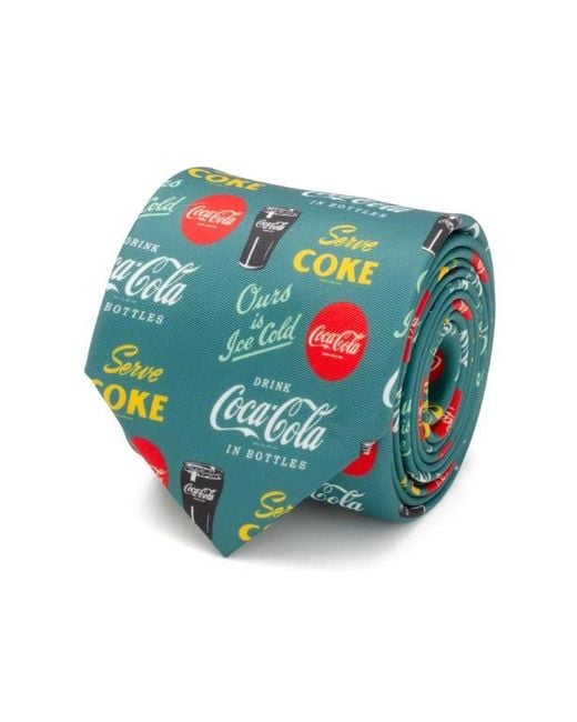 Cufflinks Inc. Green Coca-Cola Tie for men