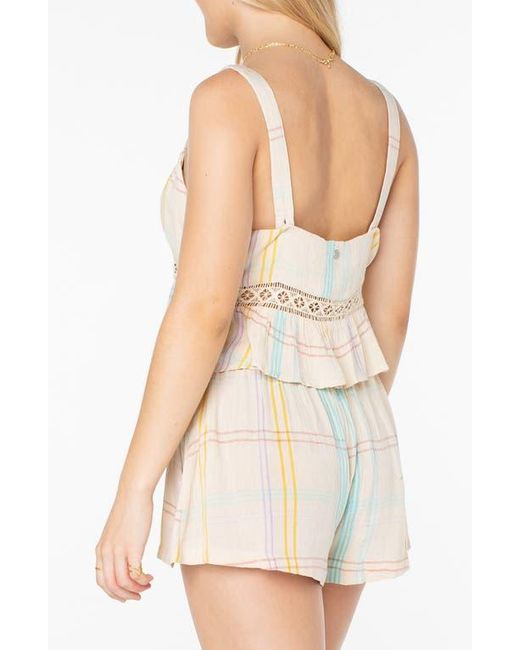 Roxy White Island Time Open Stitch Tank