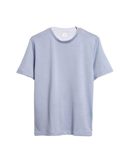 Eleventy Crewneck Giza Egyptian Cotton T-shirt in Blue for Men | Lyst