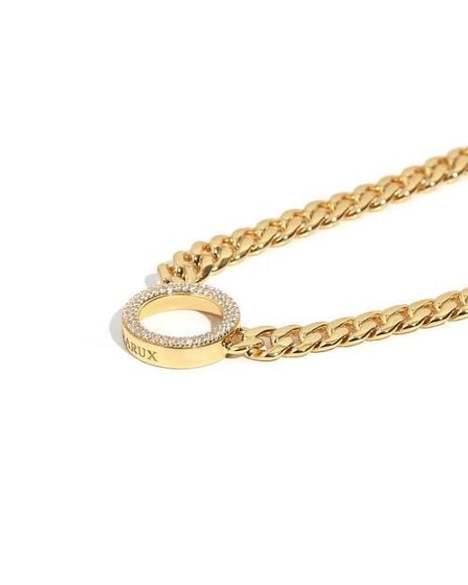ZARUX Metallic Circle Cuban Choker