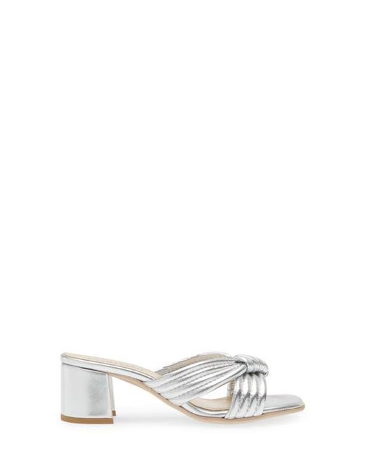 Cordani White Imani Metallic Slide Sandal