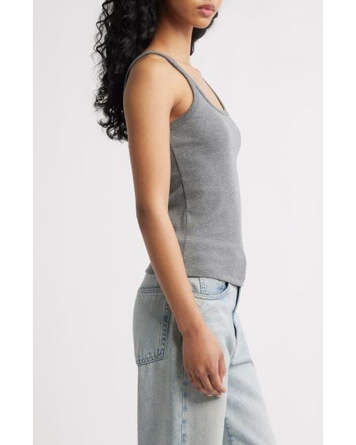 TOPSHOP Gray Rib Camisole