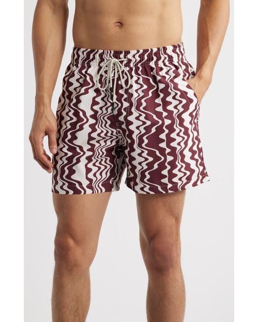 Oas Red Ruby Verve Swim Trunks for men