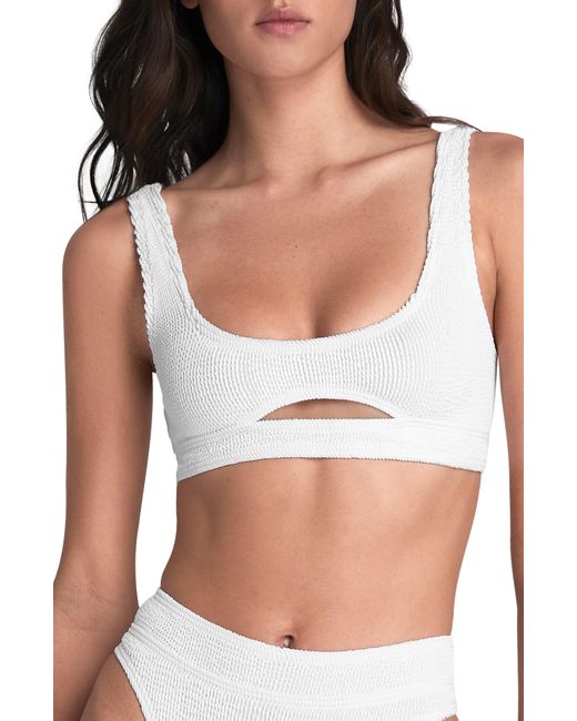 Bondeye White Bound By The Sasha Cutout Bikini Top