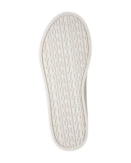 DKNY White Yaser Mid Sneaker