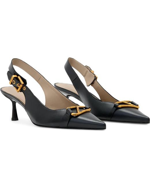 AllSaints Blue Hera Pointed Toe Slingback Pump