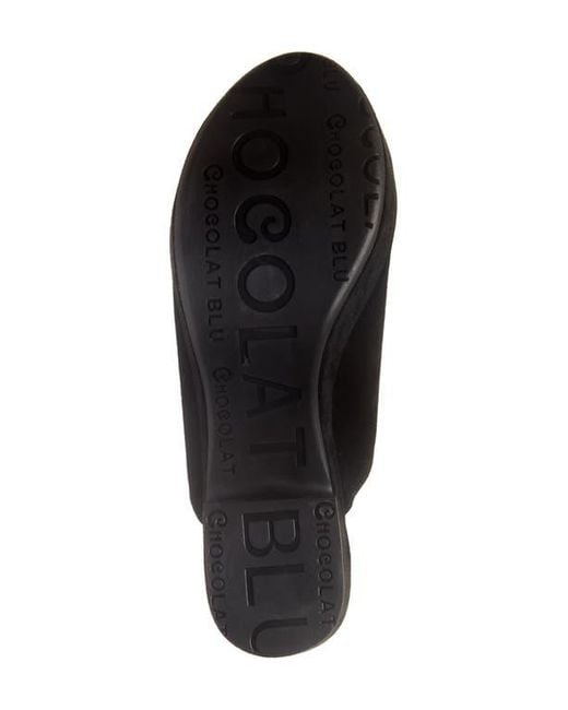 Chocolat Blu Black Ginette Platform Clog