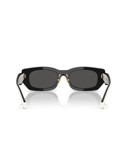 Prada Gray 53Mm Pillow Sunglasses