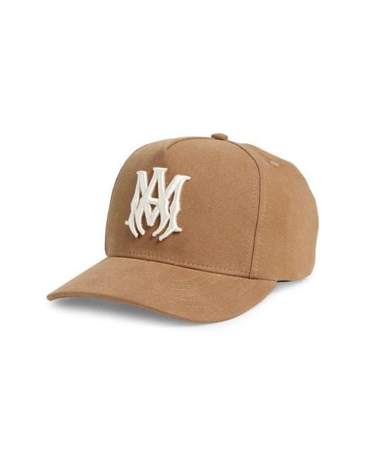 Amiri Brown Ma Cotton Canvas Baseball Cap for men