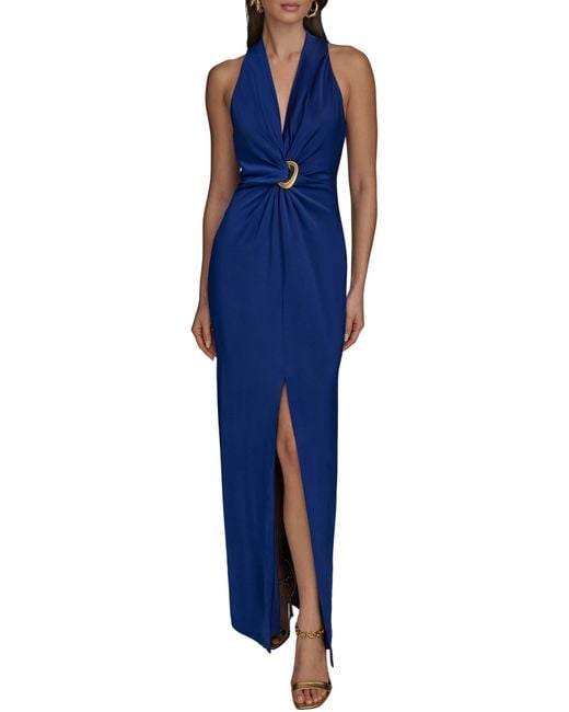 donna karan blue dress Slvls – Amanda's Exchange Consignment Ball Gown Women's Donna Karan New York