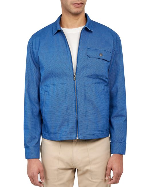 Brooklyn Brigade Blue Slim Fit Solid Brooklyn Bridge Jacket for men