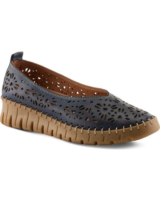 Spring Step Blue Carosa Platform Sneaker