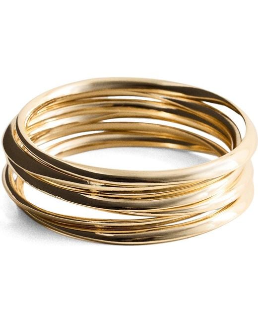 Mango Metallic Mixed Bangle Bracelet Set