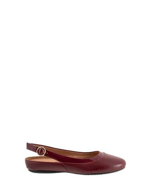 Softwalk® Red Sheffield Slingback Flat