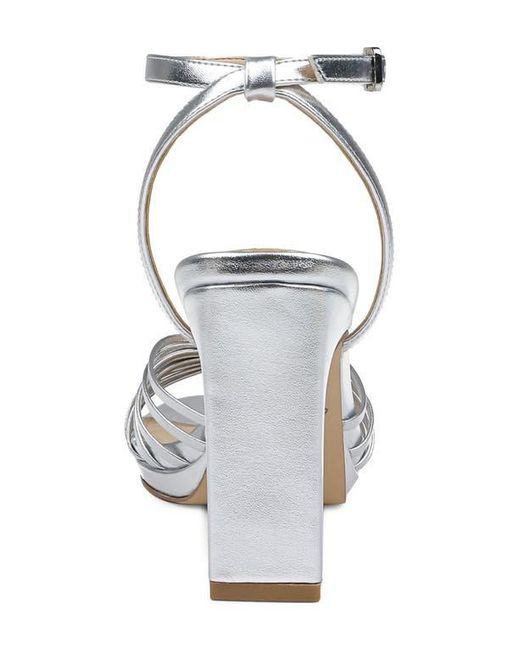 Badgley Mischka White Skylar Ankle Strap Sandal