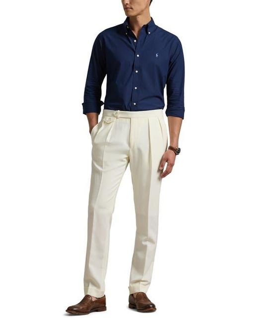 Polo Ralph Lauren Blue Classic Fit Stretch Cotton Poplin Button-Down Shirt for men