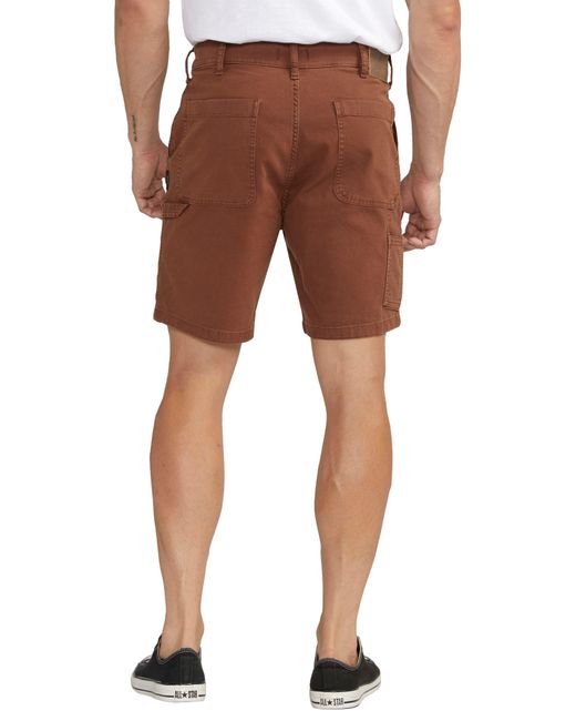 Silver Jeans Co. Multicolor Relaxed Fit Twill Painter Shorts for men
