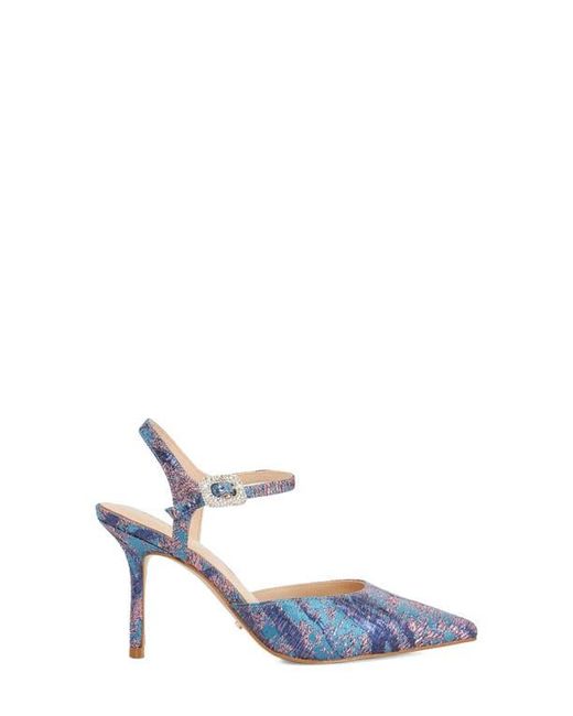 Dune Blue Channel Ankle Strap Pointed Toe Pump