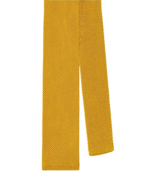 Robert Talbott Yellow Redford Silk Knit Necktie for men