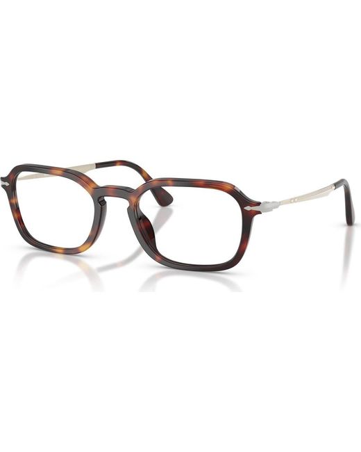Persol Metallic 52Mm Rectangle Optical Glasses