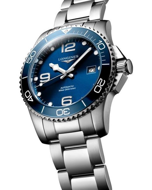 Longines Gray Hydroconquest Automatic Bracelet Watch, 41Mm