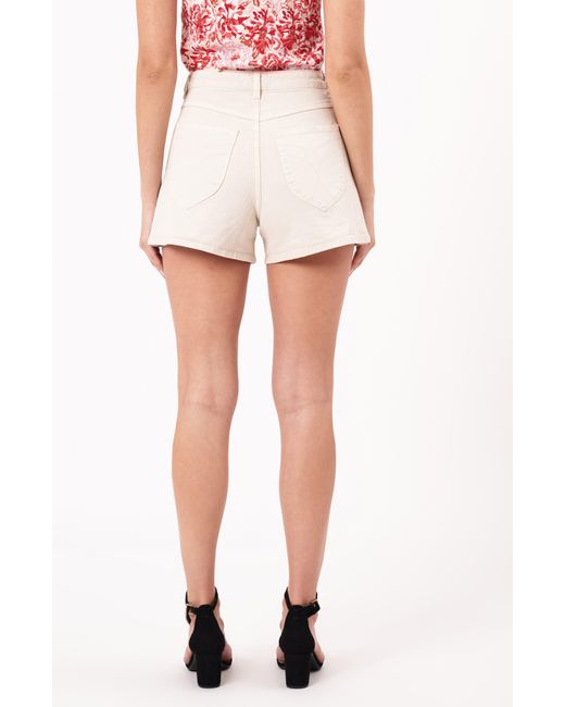 Rolla's White Mirage Patch Pocket High Waist Denim Shorts