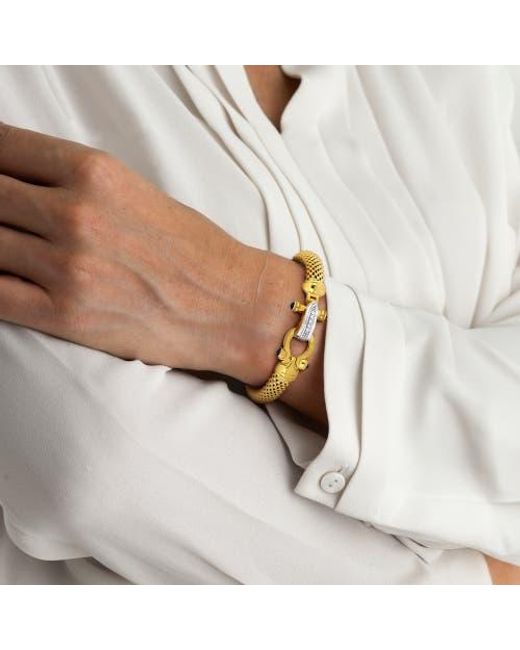 Julianna B Metallic Cubic Zirconia Popcorn Bangle