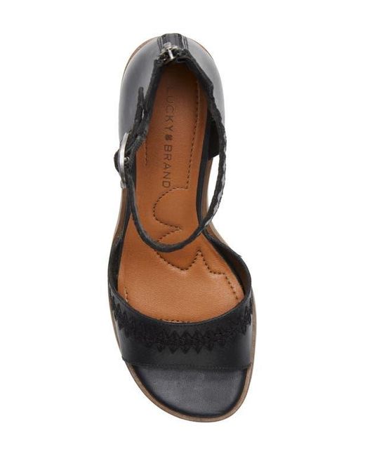 Lucky Brand Black Shivona Ankle Strap Sandal