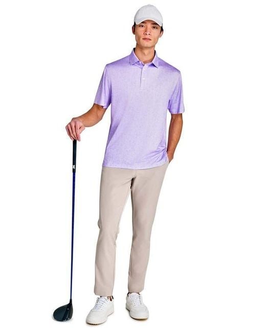 Con.struct Purple Regular Fit Chambray Recycled Performance Golf Polo for men