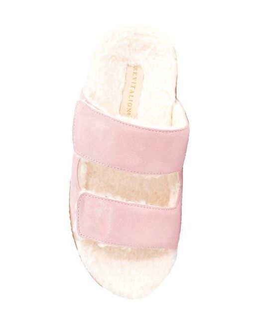 Revitalign Pink Amelia Faux Fur Lined Slide Slipper