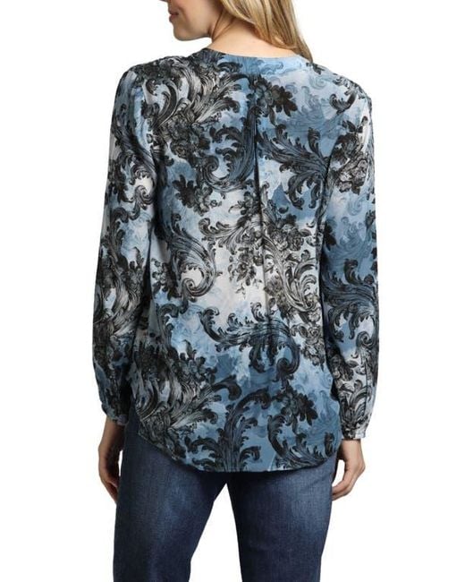 Apny Blue Printed Top