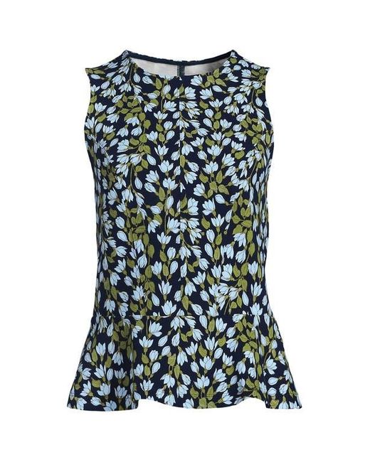 Lands' End Blue Sleeveless Starfish Peplum Top