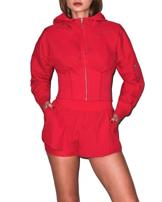 Fleur du Mal Red Warm Up Jacket