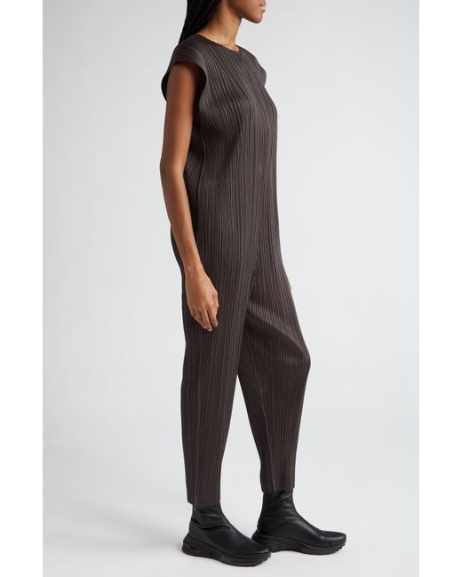 Pleats Please Issey Miyake Black Monthly Colors January Pleated Jumpsuit
