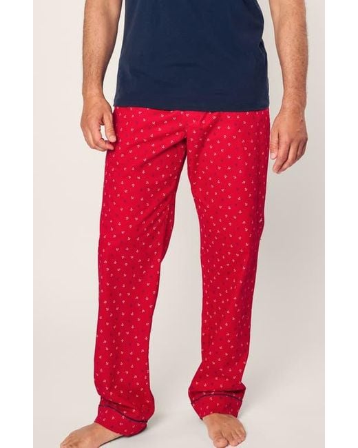 Petite Plume Red Anchors Away Pajama Pants for men