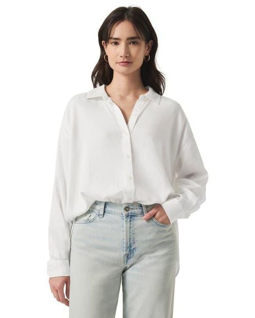 Splendid White Ella Button-Up Shirt