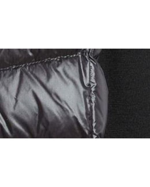 Moncler Black Quilted Down & Wool Knit Cardigan