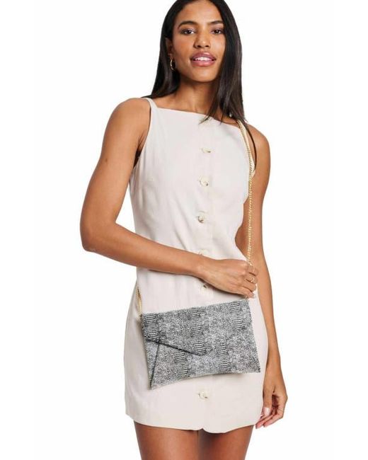 Moda Luxe Gray Stylish Cara Clutch Bag For Chic Nights Out