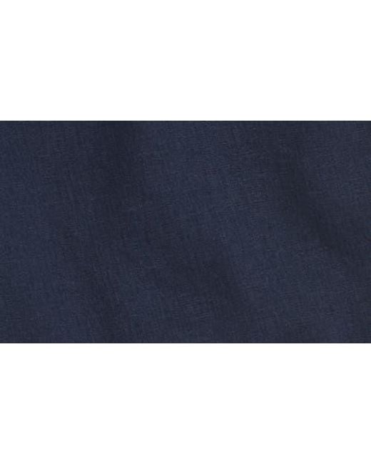 Mack Weldon Blue Linen Blend Drawstring Shorts for men