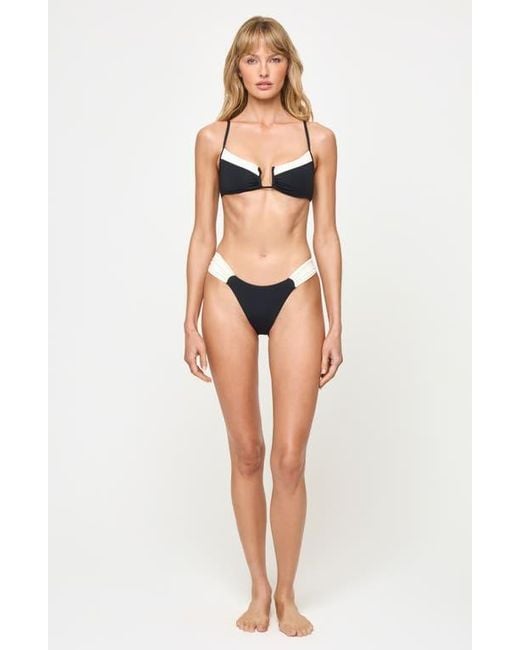LSPACE Black Peyton Bikini Top