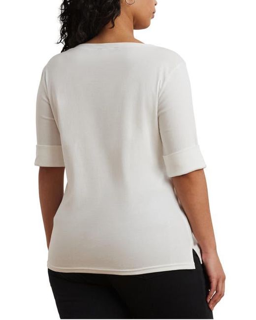 Ralph Lauren Gray Boat Neck Top