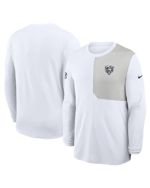Nike Blue Chicago Bears Sideline Coach Uv Performance Long Sleeve T-Shirt for men